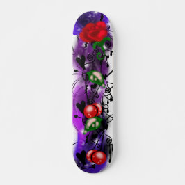Skateboard Tablón de skate Graffiti Rosa Tormenta