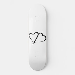 Skateboard Tablón de skate Heart 23™ Brand Blanco y Negro