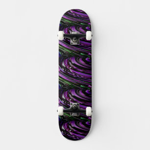 Skateboard Tablón de skate púrpura de remolino