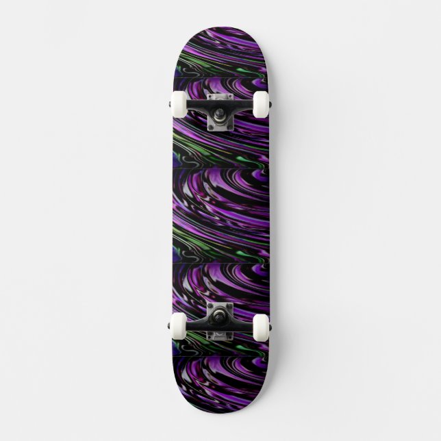 Skateboard Tablón de skate púrpura de remolino (Anverso)