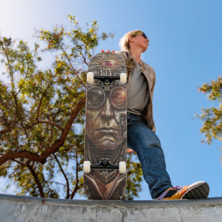 Skateboard Tablón de skatepunk Cyborg Ojo de Infinito