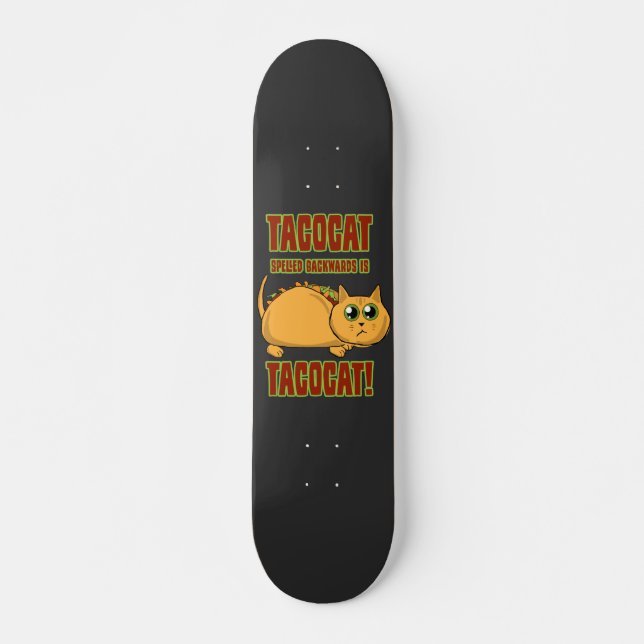 Skateboard Tacocat Spelled Hacia Atrás Es...  (Anverso )