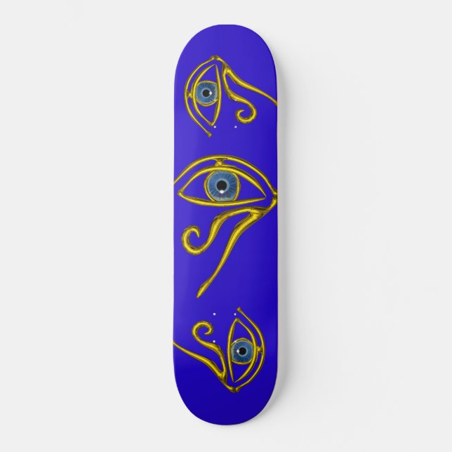 SKATEBOARD TALISMAN AZUL / OJO DE ORO (Anverso)