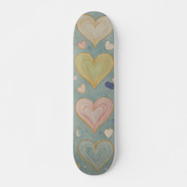 Skateboard Tapiz del corazón Pastel
