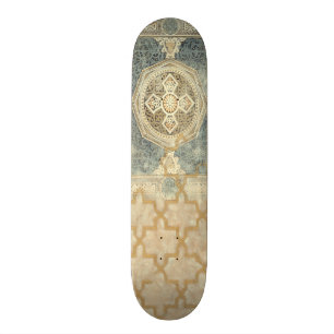 Skateboard Tapiz ornamental con diseño geométrico orgánico