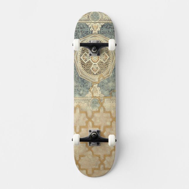 Skateboard Tapiz ornamental con diseño geométrico ornato (Anverso)