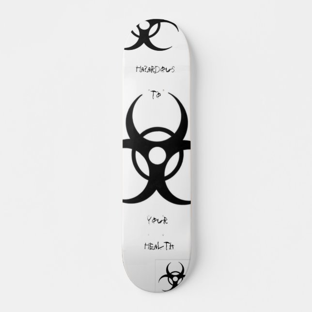 Skateboard Tarjeta BioHazard (Anverso )