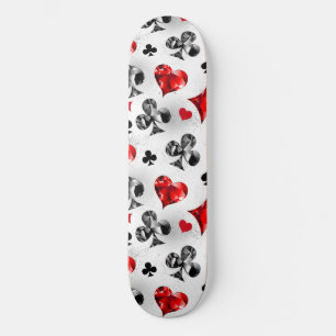 Skateboard Tarjeta de juego de jugador de póquer se adapta a