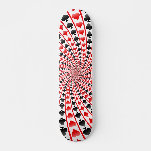 Skateboard Tarjeta de póquer se adapta a la espiral: Skateboa (Anverso )