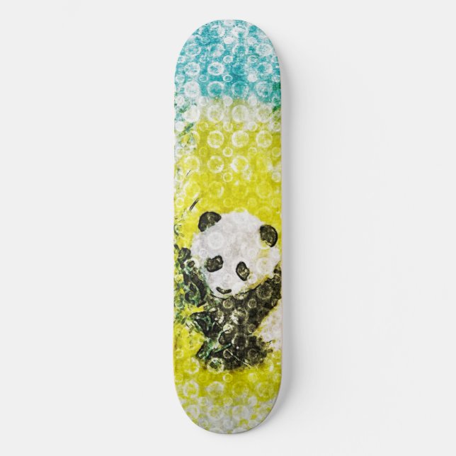 Skateboard Tarjeta deslizante Happy Panda Personalizado Pro S (Anverso)