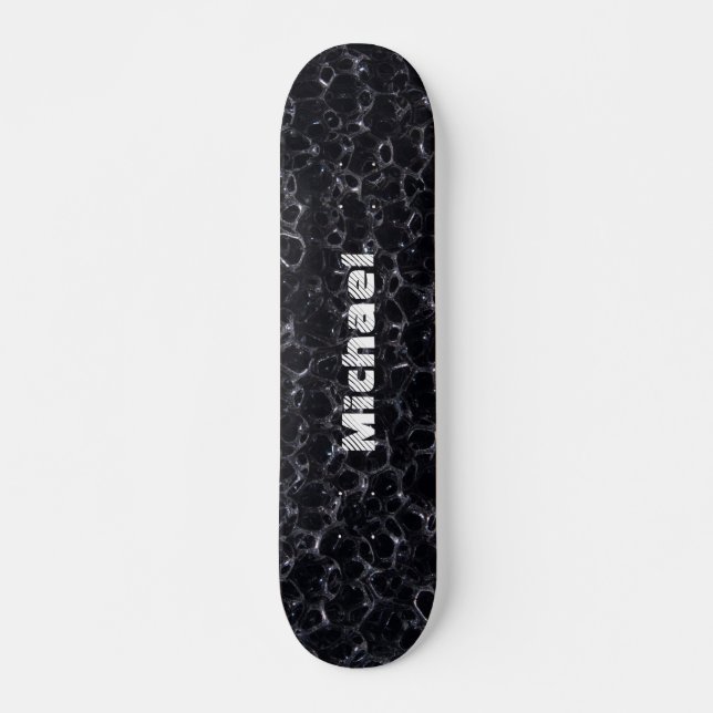 Skateboard Tarjeta negra personalizada (Anverso )