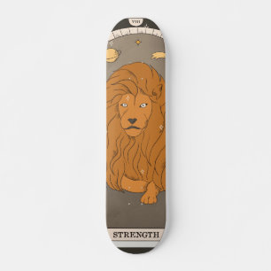 Skateboard Tarjeta Tarot Concentración mayor león arcano VIII
