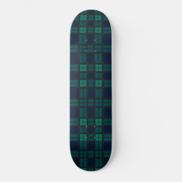 Skateboard Tartan Clan Black Watch Plage Blue Green Check