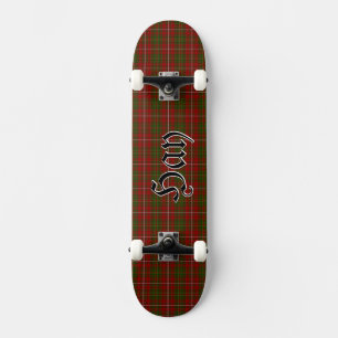 Skateboard Tartan del Clan Hay Plaid Escocés Rojo
