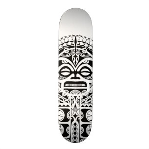 Skateboard Tatuaje tribal de la máscara de Tiki del polinesi