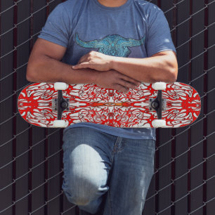 Skateboard Tatuaje tribal del corazón rojo el día de San Vale