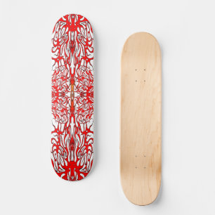 Skateboard Tatuaje tribal del corazón rojo el día de San Vale