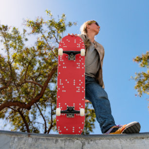 Skateboard Te amo (Braille)
