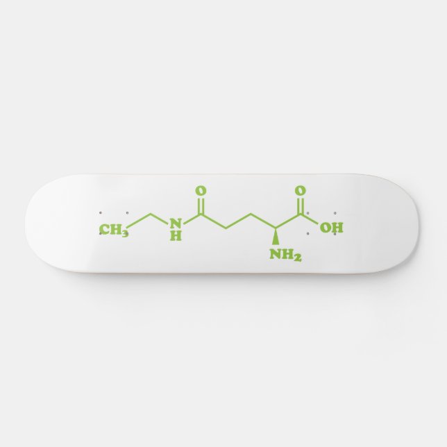Skateboard Tea Theanine Molecular Chemical Formula (Horz)