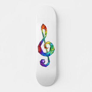 Skateboard Tecla musical arcoiris tremendo clef