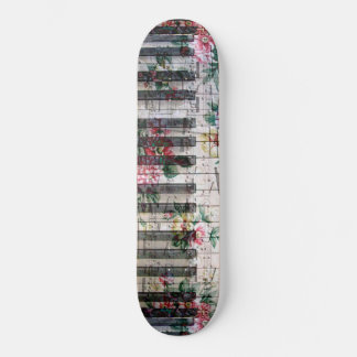 Skateboard teclado de piano de música floral giratorio