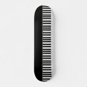 Skateboard Teclas de piano geniales, negras