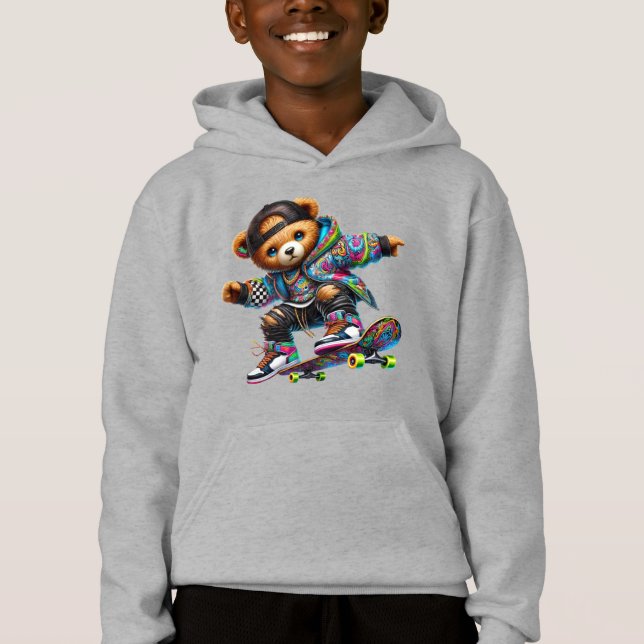 Skateboard Teddy Sweatshirt (Anverso)