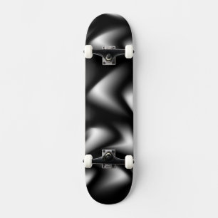 Skateboard Tejidos abstractos en blanco y negro