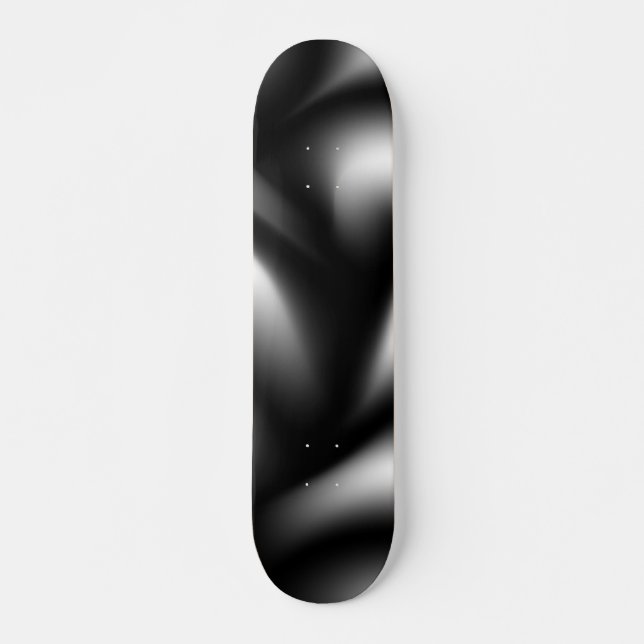 Skateboard Tejidos abstractos en blanco y negro (Anverso )