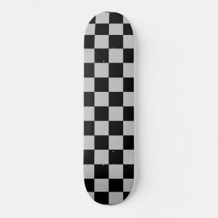 Skateboard Tela escocesa negra y gris comprobada