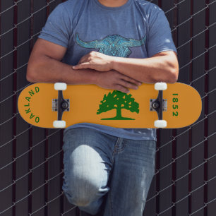 Skateboard Tema de la bandera de Oakland, California