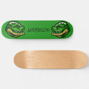 Skateboard Tema del Croc verde