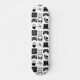 Skateboard Temas de juego en blanco y negro