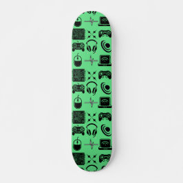 Skateboard Temática de juegos en blanco y negro