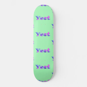 Skateboard Texto Colorido de Vaporwave Yeet Viral