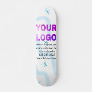 Skateboard texto simple mínimo agregue su logotipo/diseño aqu