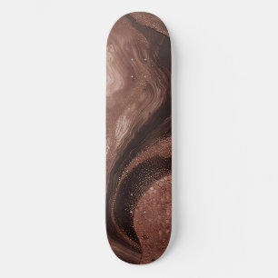 Skateboard Textura abstracta dorada con detalles brillantes ✨