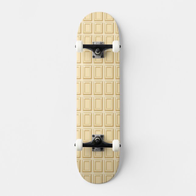 Skateboard Textura blanca de la barra de chocolate (Anverso)