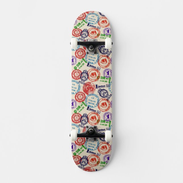 Skateboard Textura con los sellos reales (Anverso)