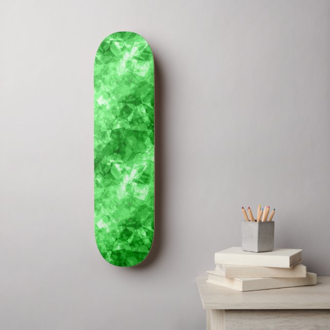 Skateboard Textura cruzada verde (Arte de la pared)