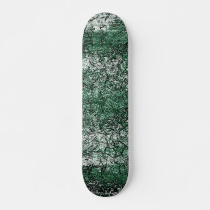 Skateboard Textura de aceite verde sobre palos y lino