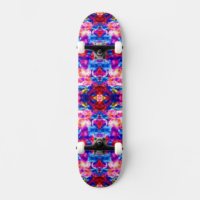 Skateboard Textura de joyería abstracta de color (Anverso)