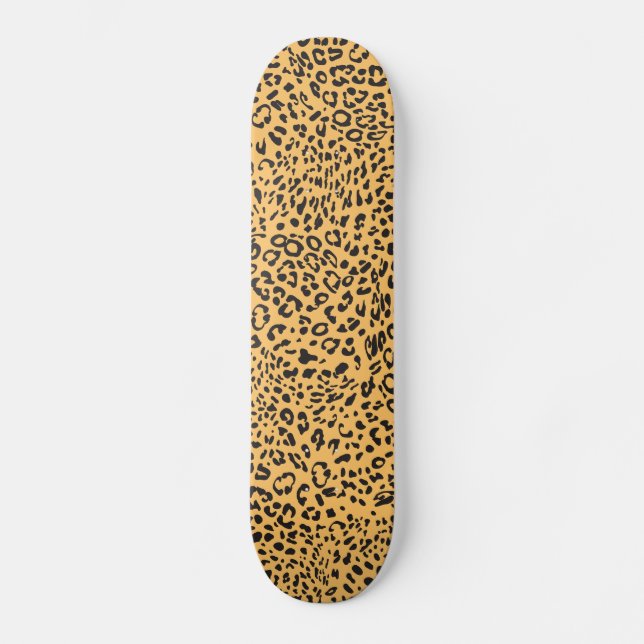 Skateboard Textura de leopardo (Anverso)