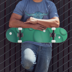 Skateboard Textura de lluvia verde azulada