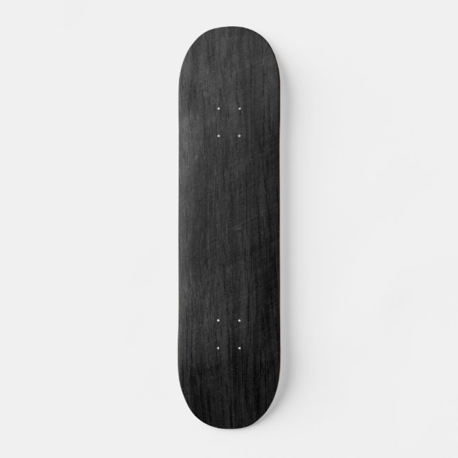 Skateboard Textura de madera negra (Anverso)