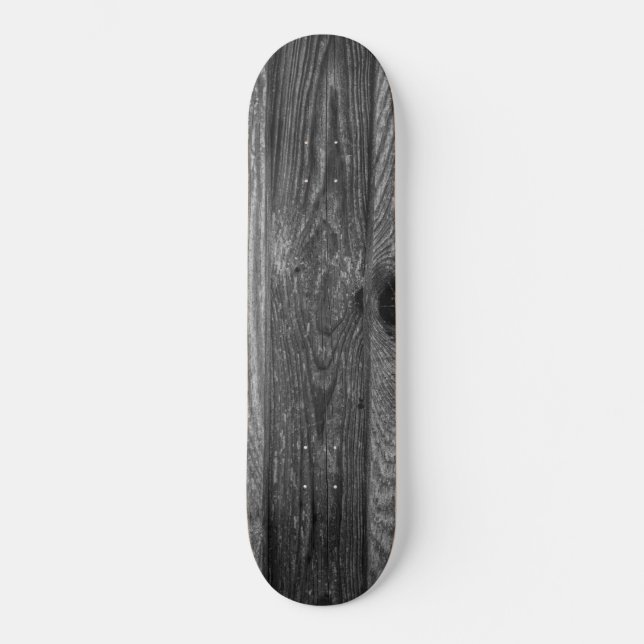 Skateboard Textura de madera rústica #1 #wall #art (Anverso)