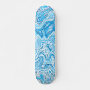 Skateboard Textura de mármol azul de glaciar helado abstracto