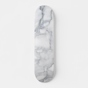 Skateboard Textura de mármol blanco