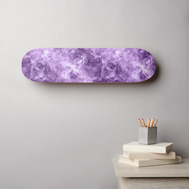 Skateboard Textura morada oscura en ruinas (Arte de pared (horz))