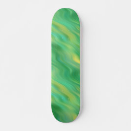 Skateboard Textura ondulada verde pino
